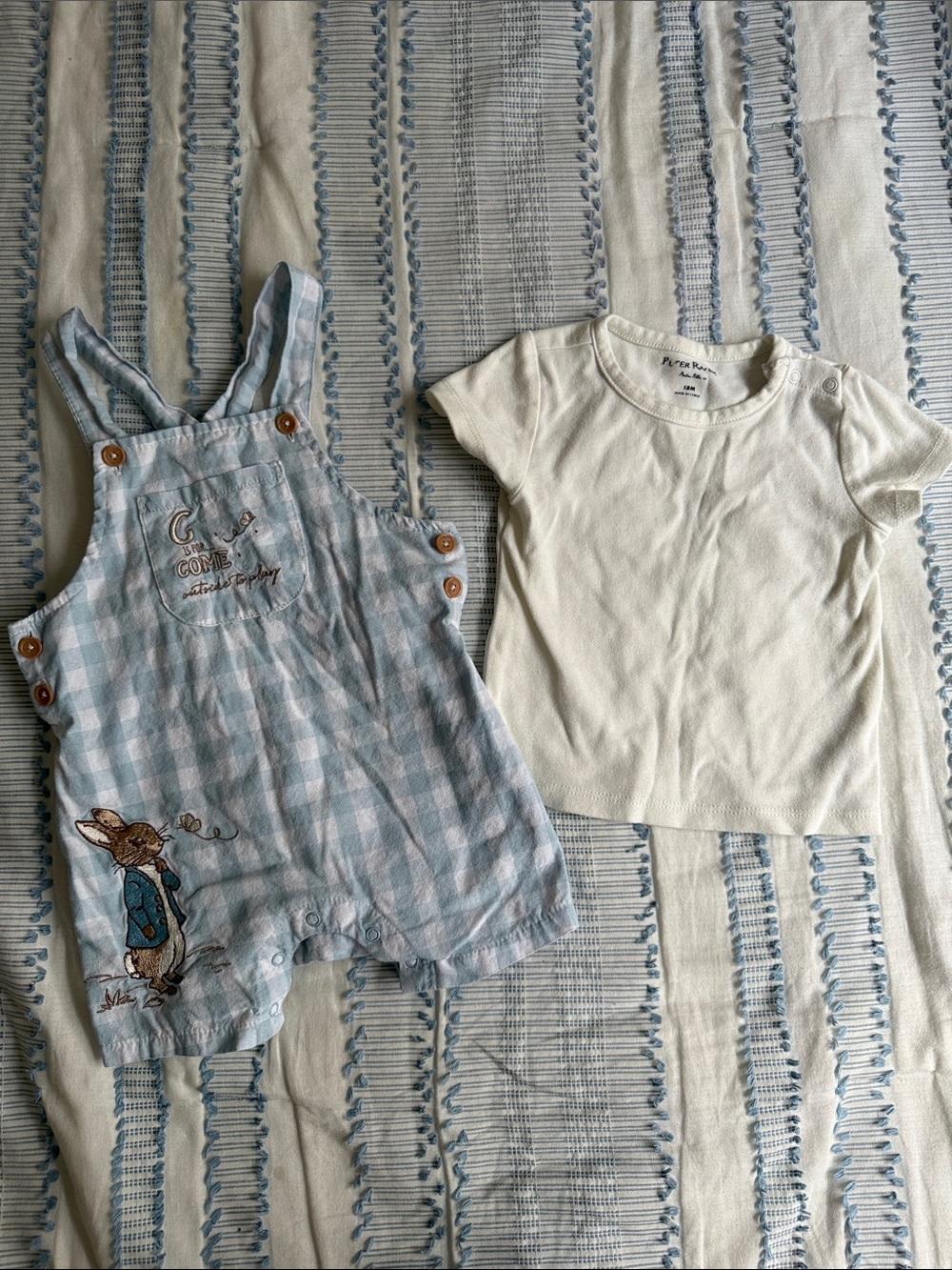 Plume Rabbit Cream Baby Tee - 18M